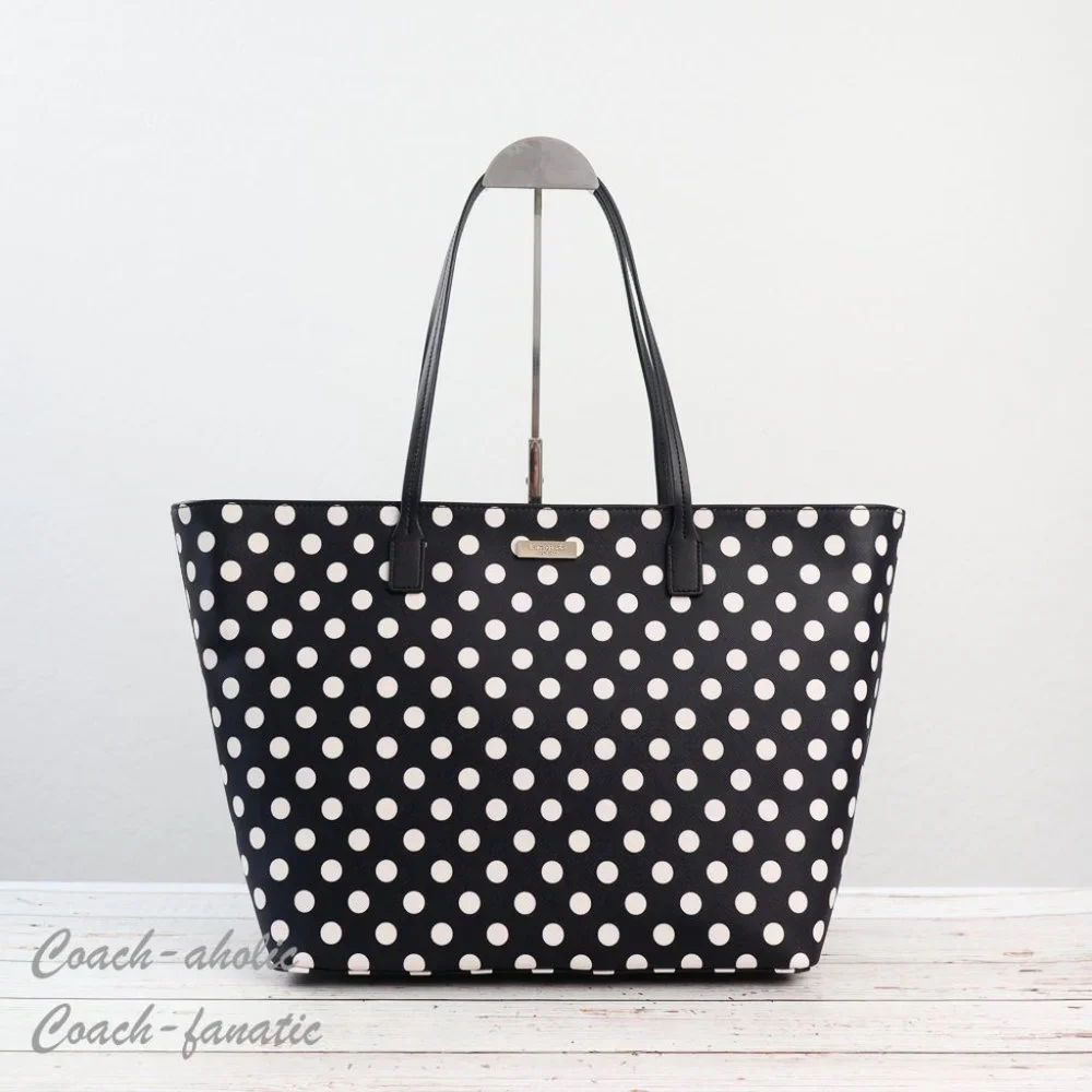 NWT Kate Spade K6844 Shore Street  Margareta Zip Top Tote in Polka Dot - Picture 2 of 10